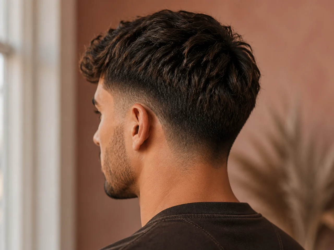 A textured low fade at week five