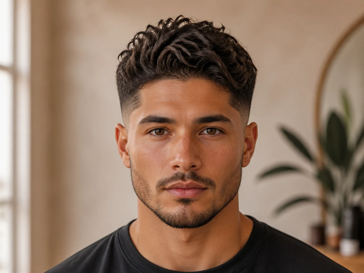 A textured low fade with graduated sides