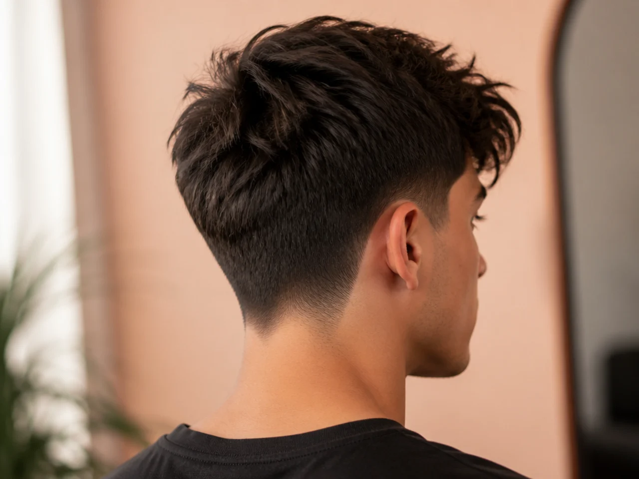 Texture cut into thick dense hair