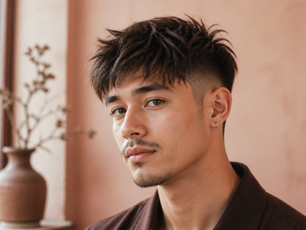 A slide-cut top graded from root to tip