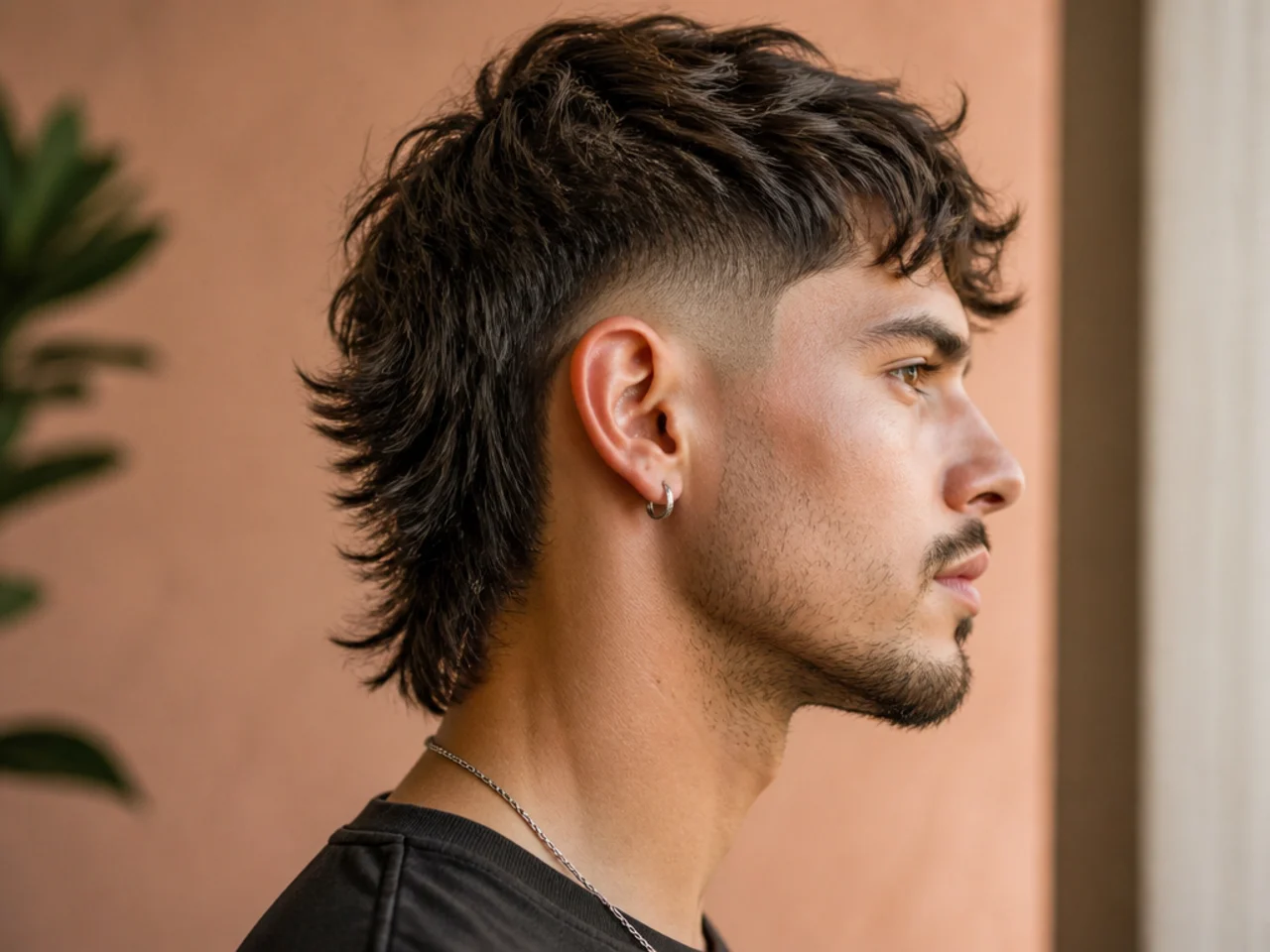 A textured mullet with layered length