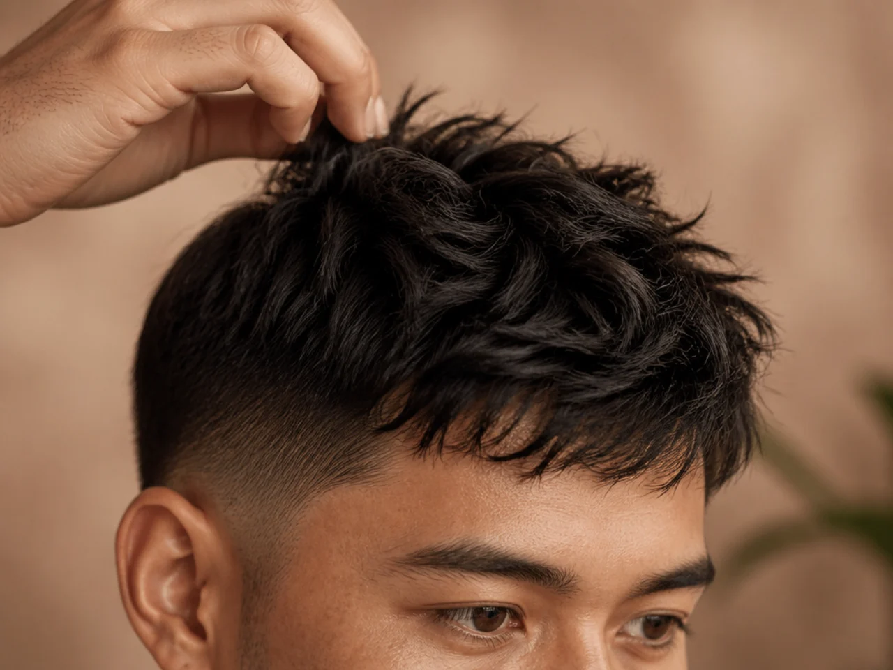Matte clay pinched through textured tips
