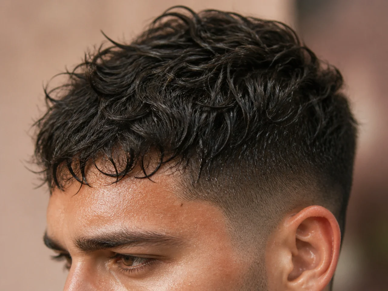 Short textured hair on a humid day