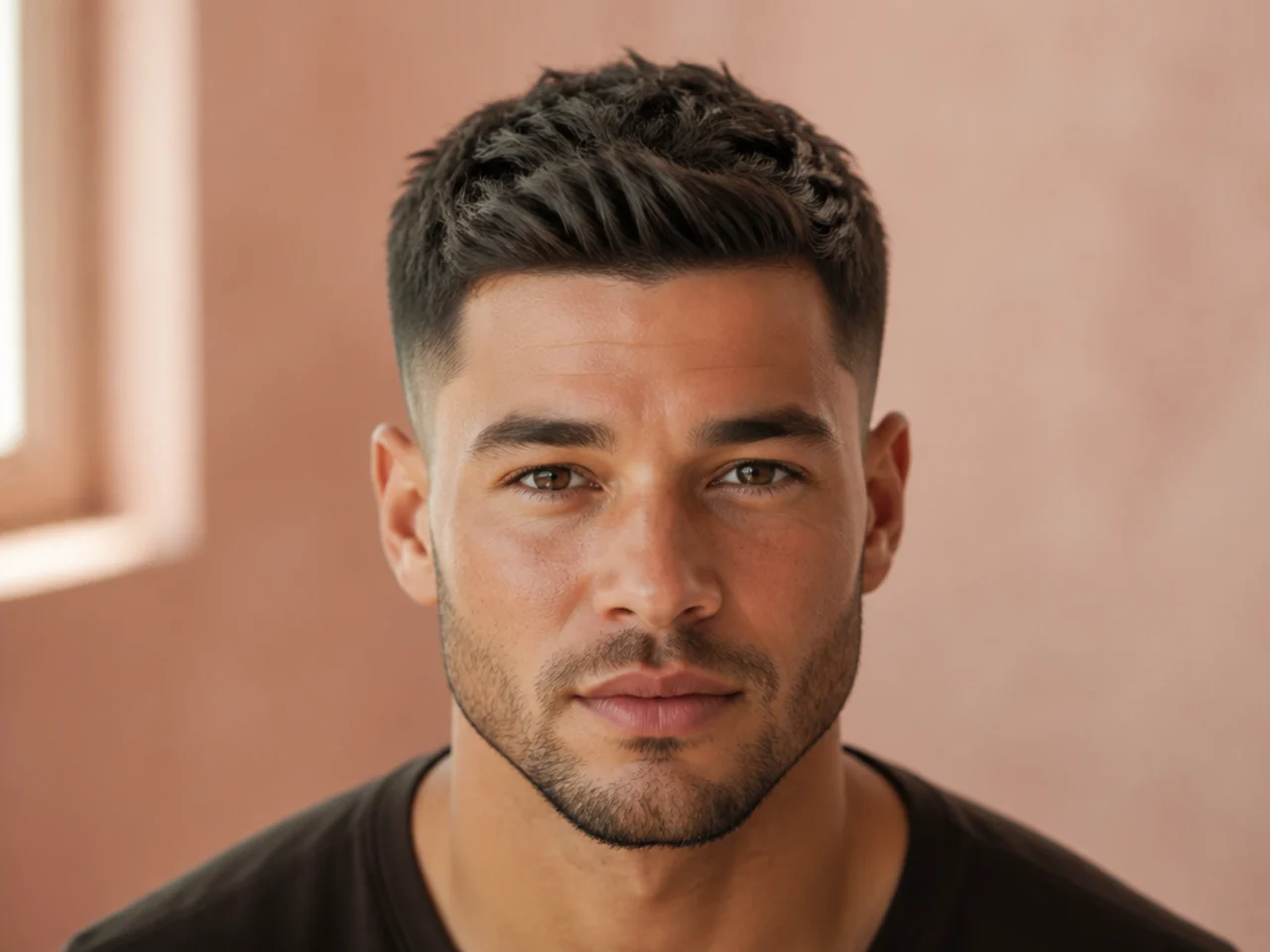 Matte clay finish on a short textured haircut
