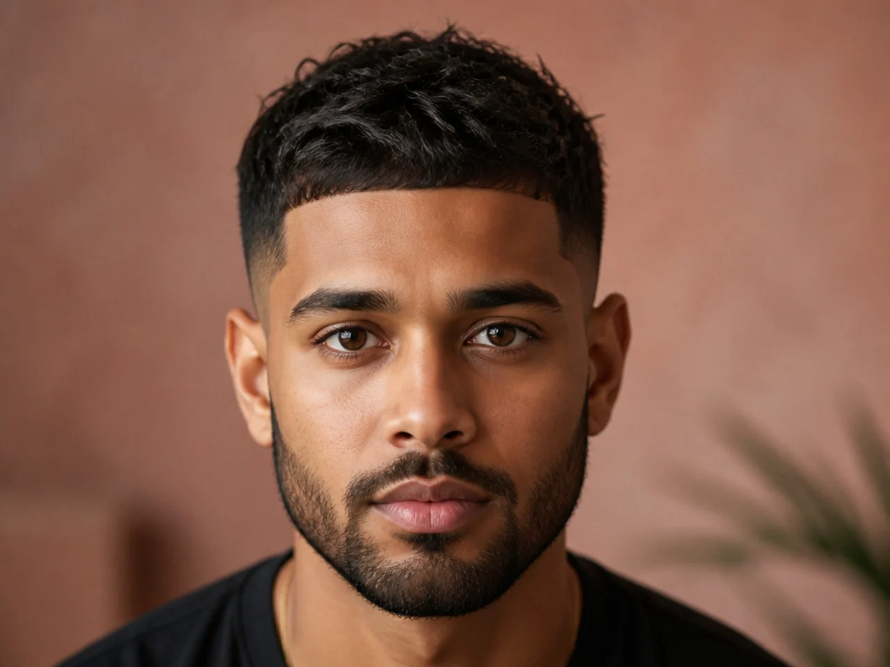 Texture cut through the crown with a solid front hairline