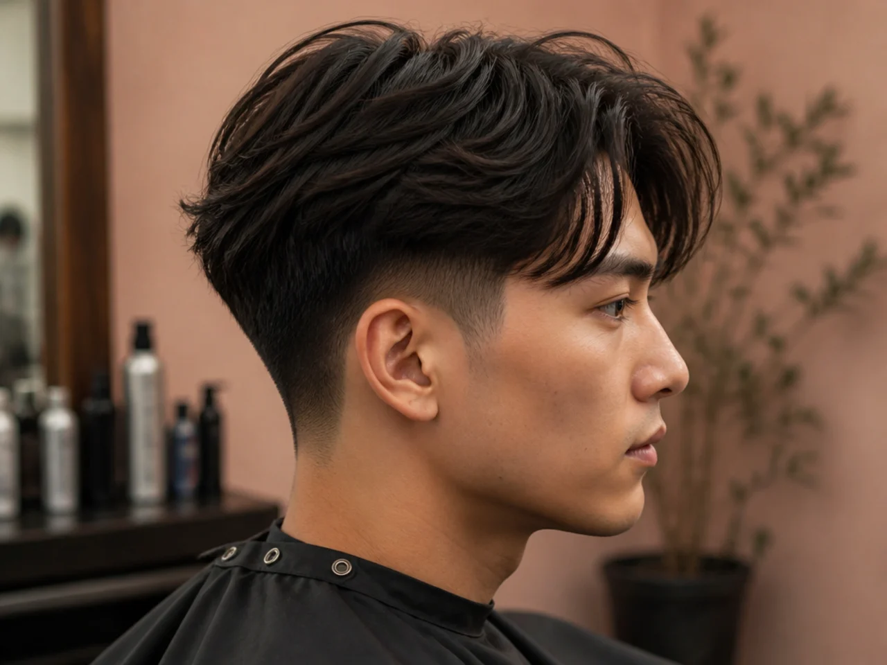 Textured middle part with point-cut ends