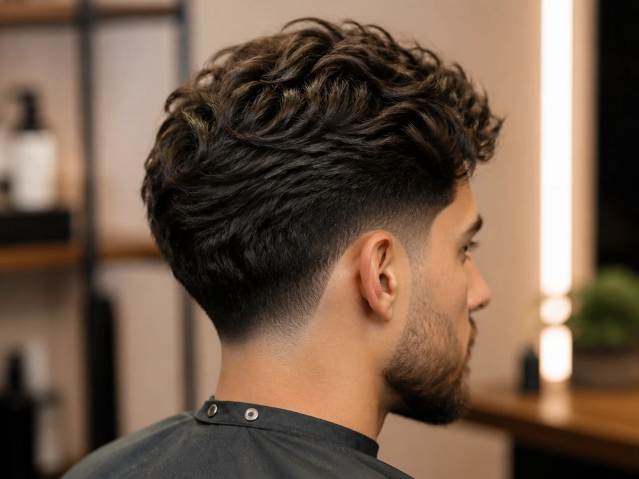 A textured taper fade four weeks after cutting