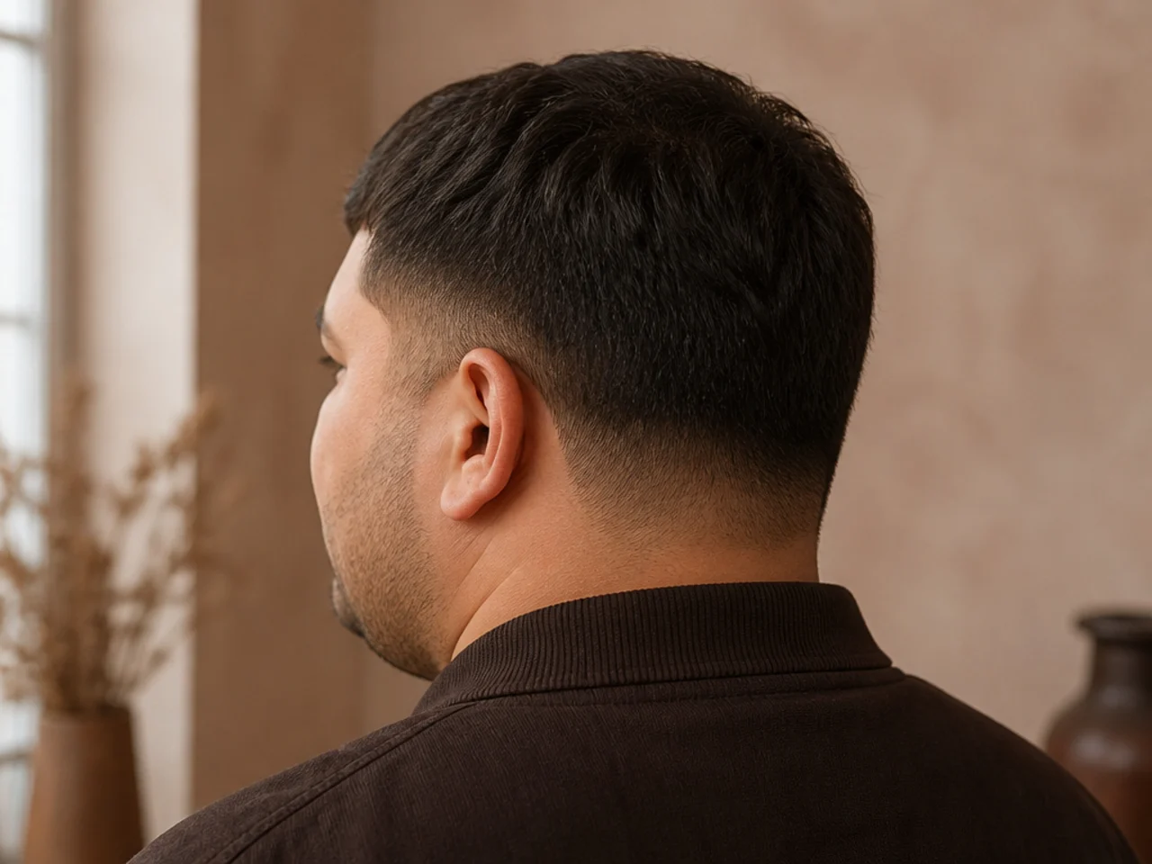 A rounded outline on a round face