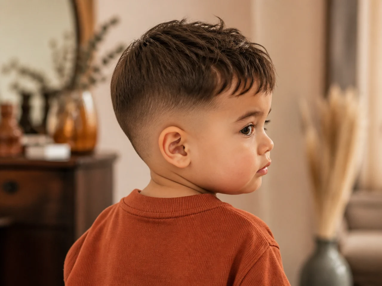 The back of a toddler's head freshly trimmed