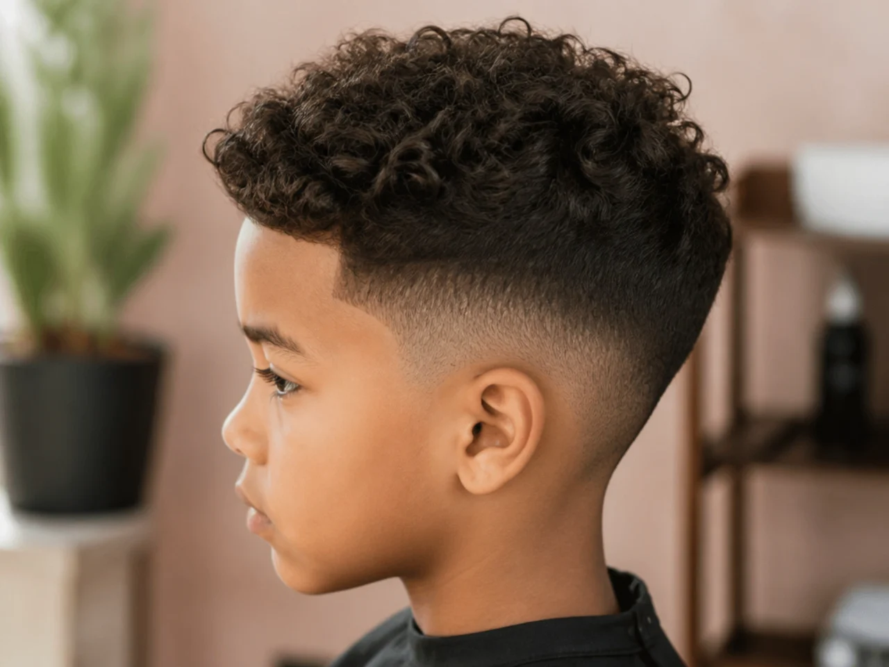 A boy with a curly top and number two sides