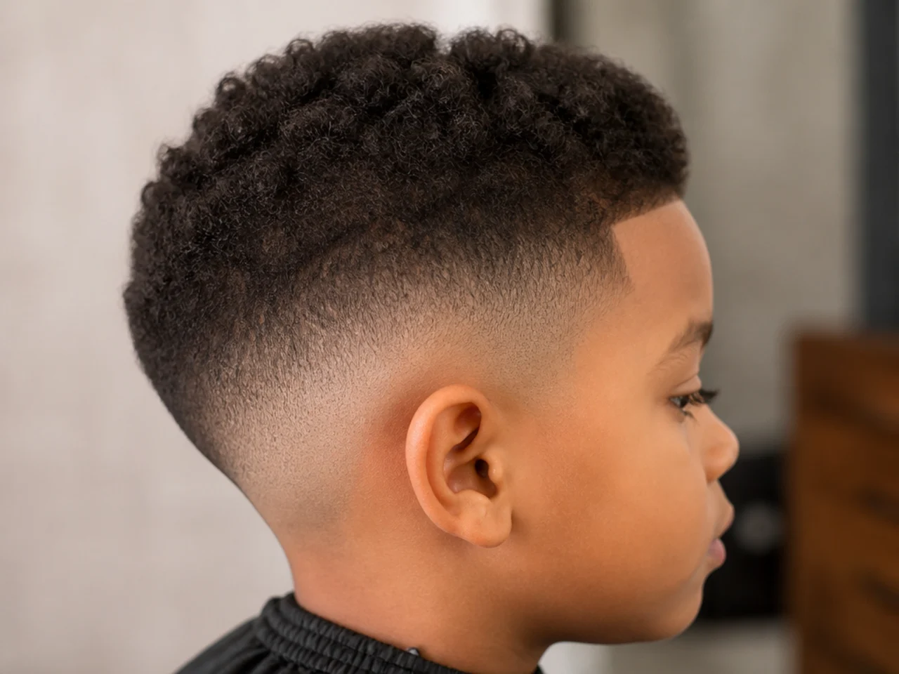 A boy with a skin fade haircut