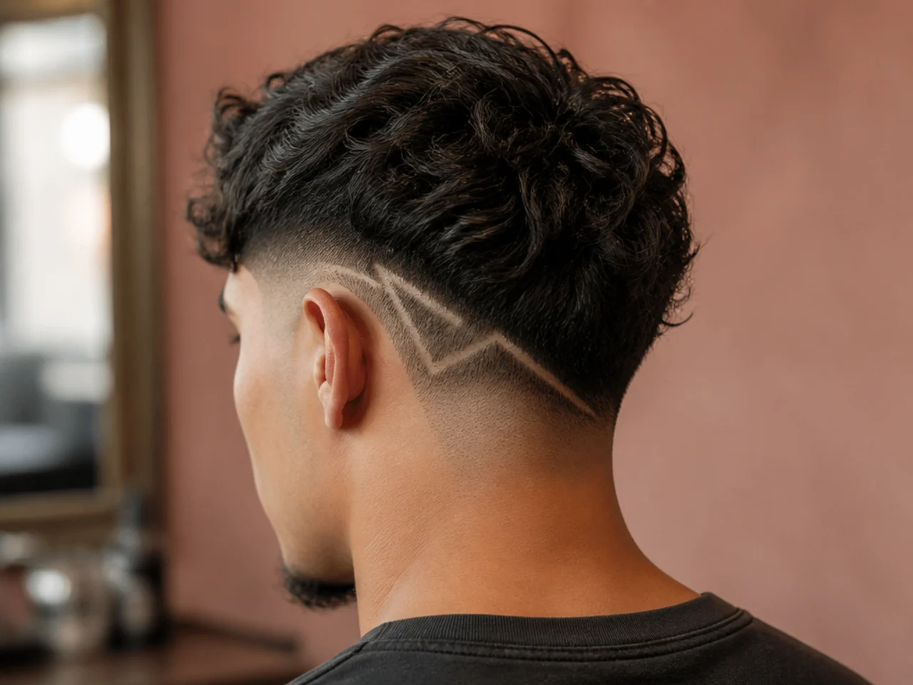 A shaved design that regrows within a week