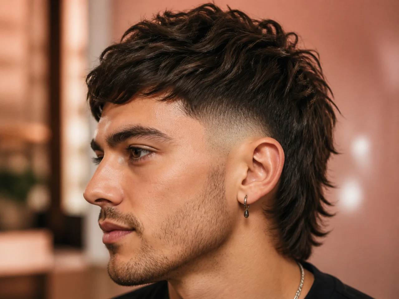 A modern blended mullet