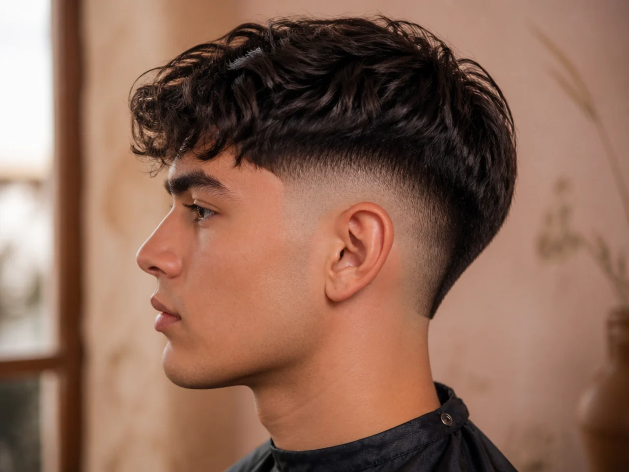 A burst fade around the ear