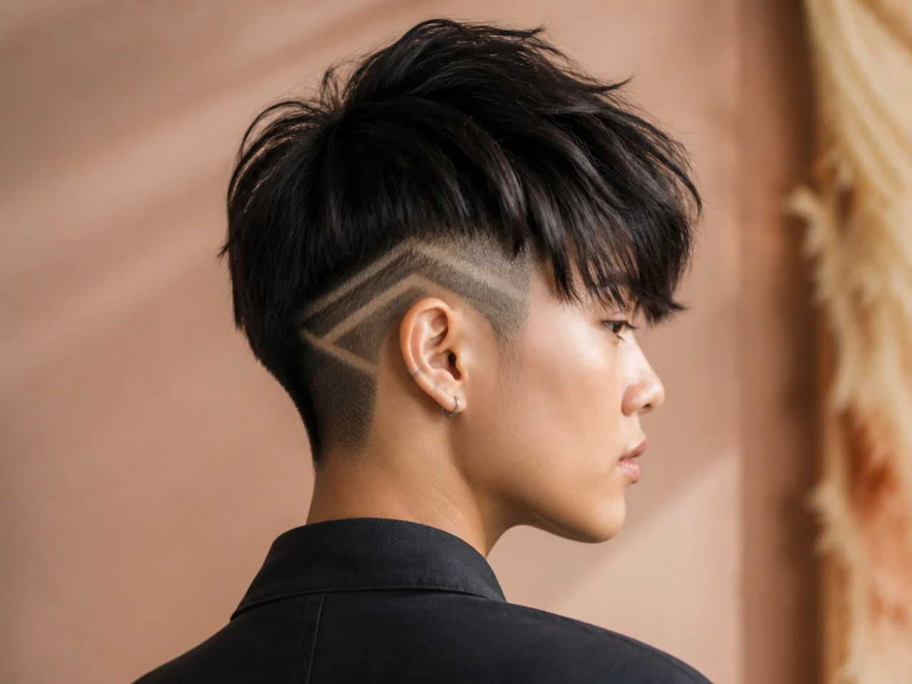 A shaved pattern in an undercut section