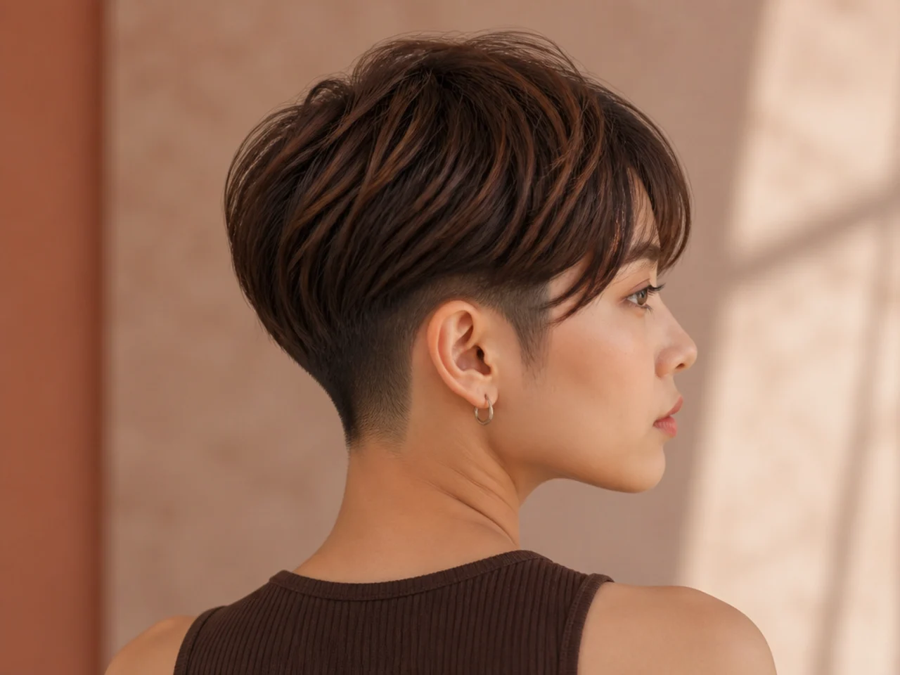 A blended graduated undercut