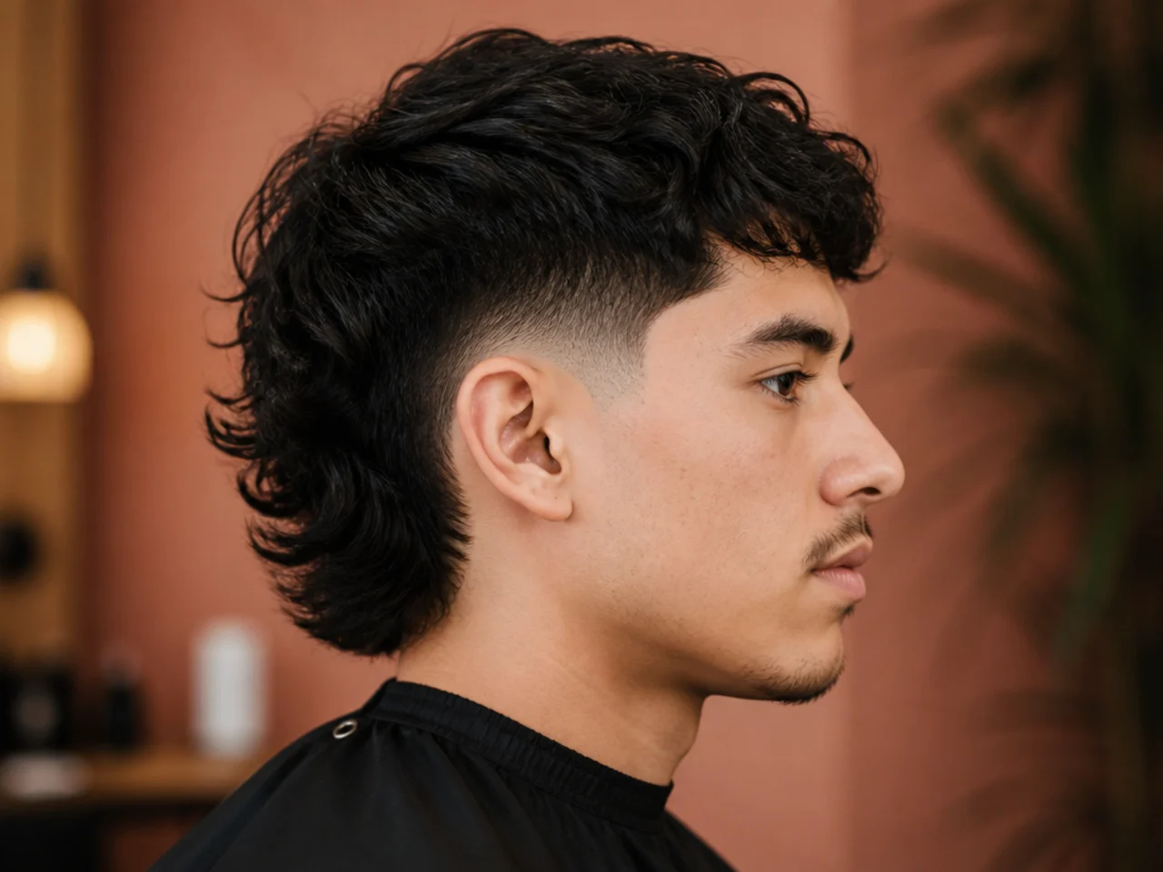 Two block taper fade mullet with a longer back and a clean tapered perimeter