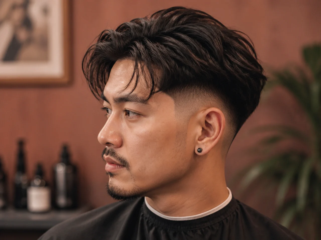 Two block taper fade with a disconnected undercut and tapered nape