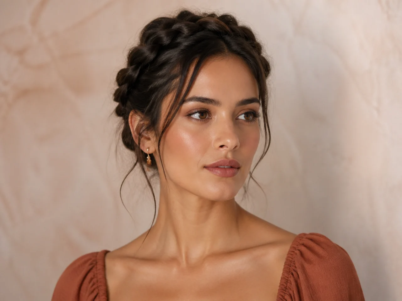 Easy Double Braid Updo