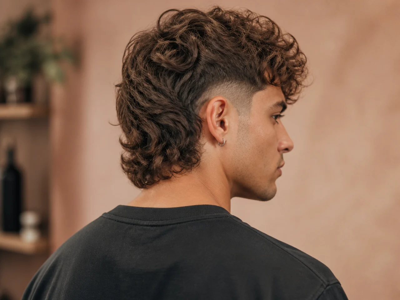 A man with a wavy mullet