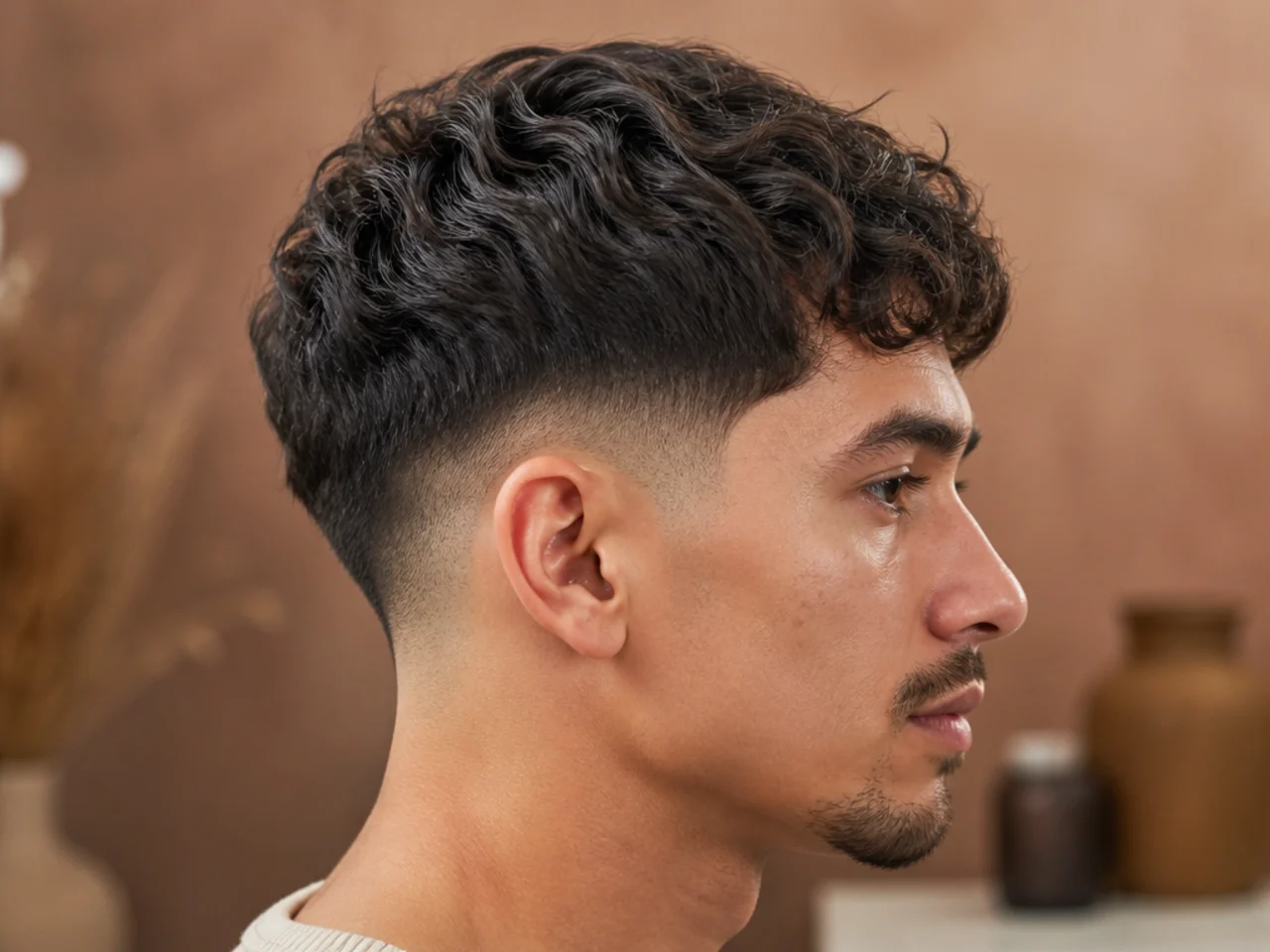 A man with a defined 2C wave pattern