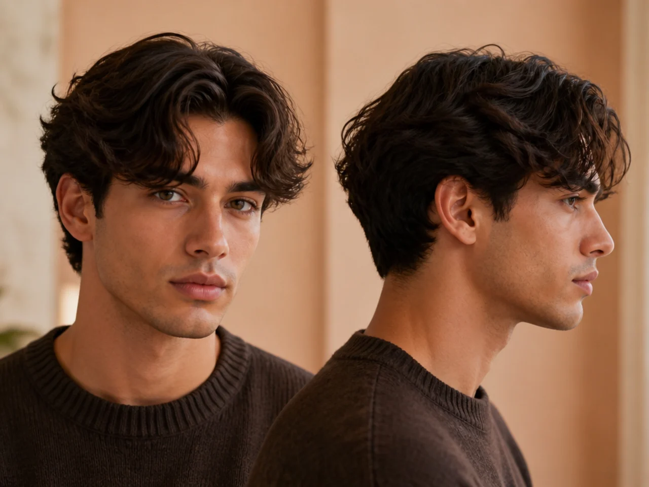 A man with a wavy curtain fringe