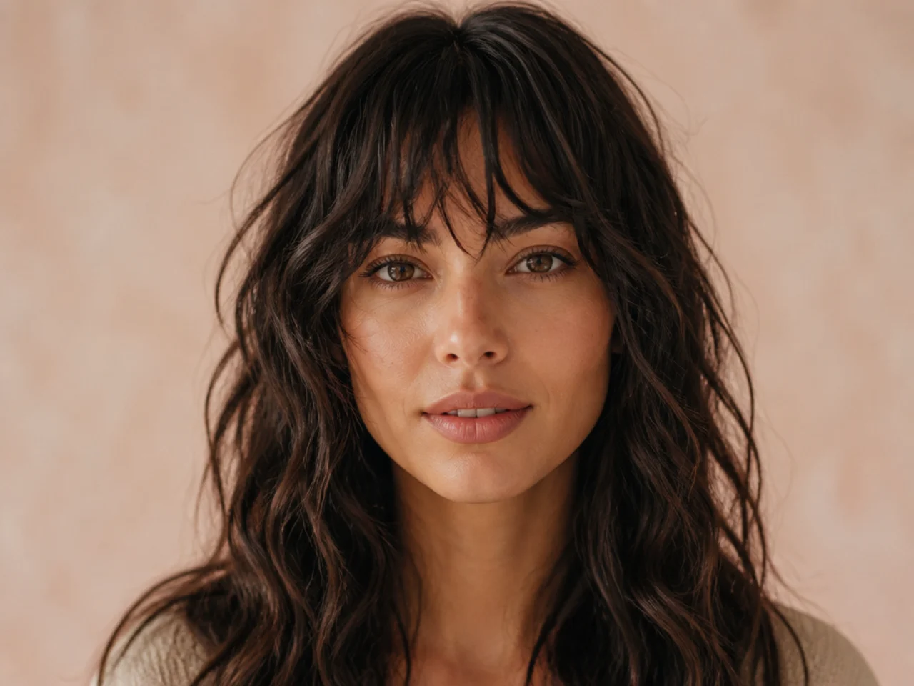 A beachy salt-textured wavy fringe