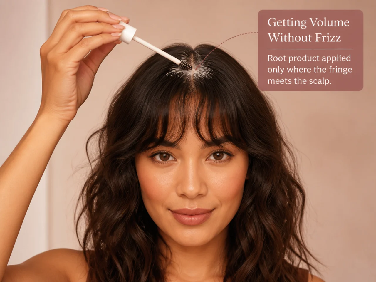 Root product applied only where the fringe meets the scalp