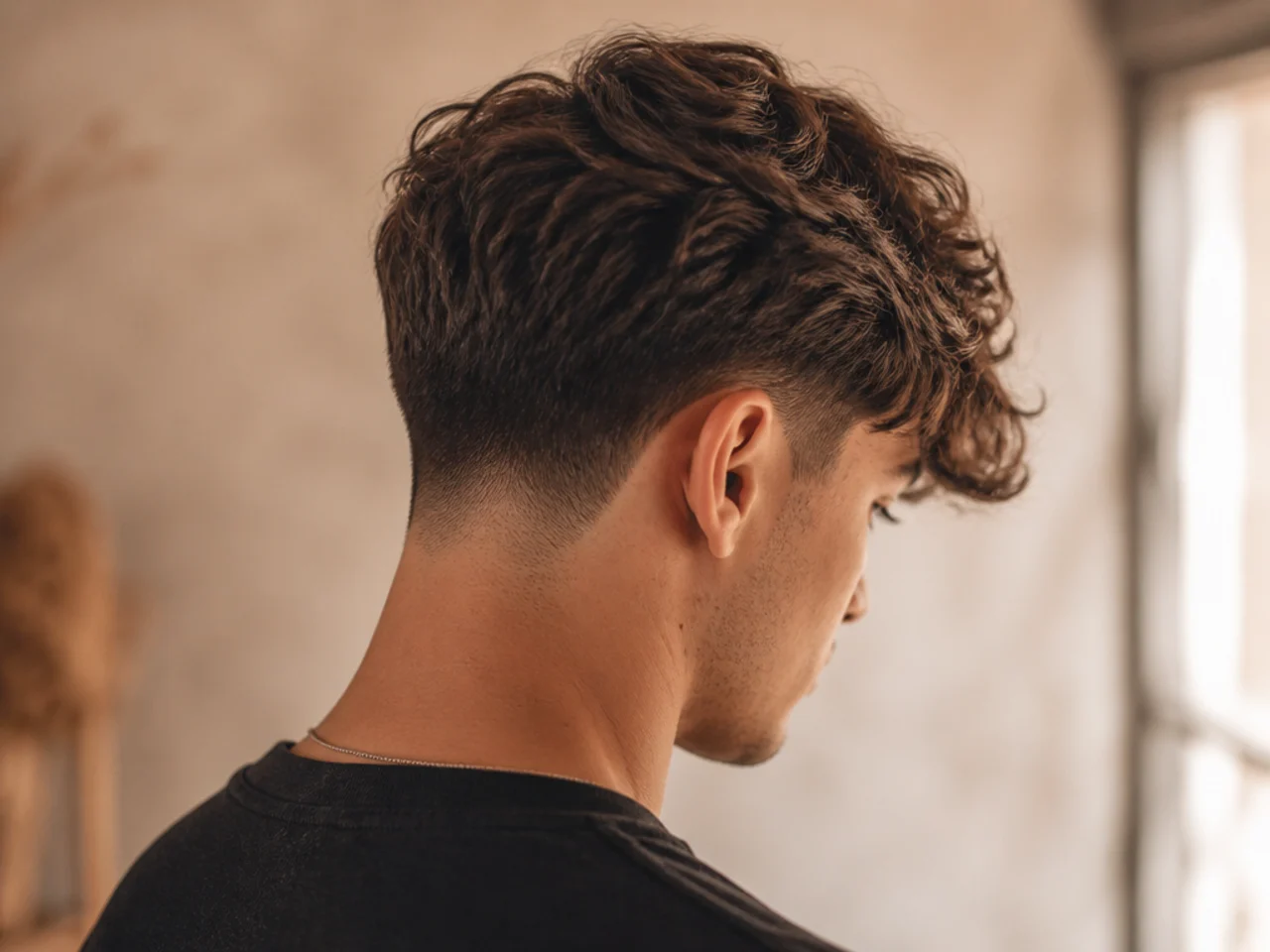 A thick wavy fringe with heavy movement