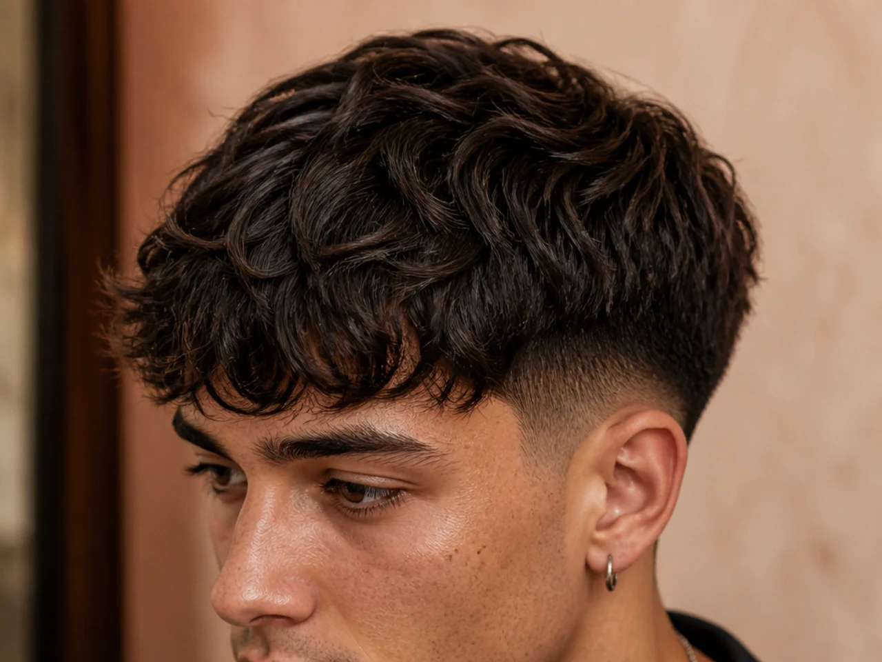 A short wavy crop with an irregular front edge