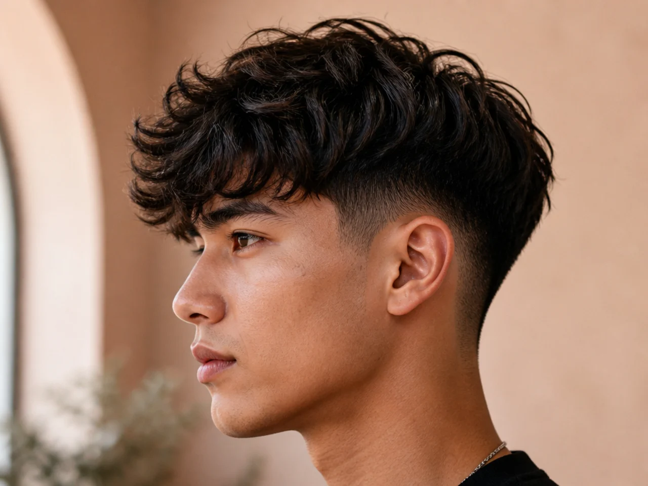 A wavy strand showing the rise and the bend