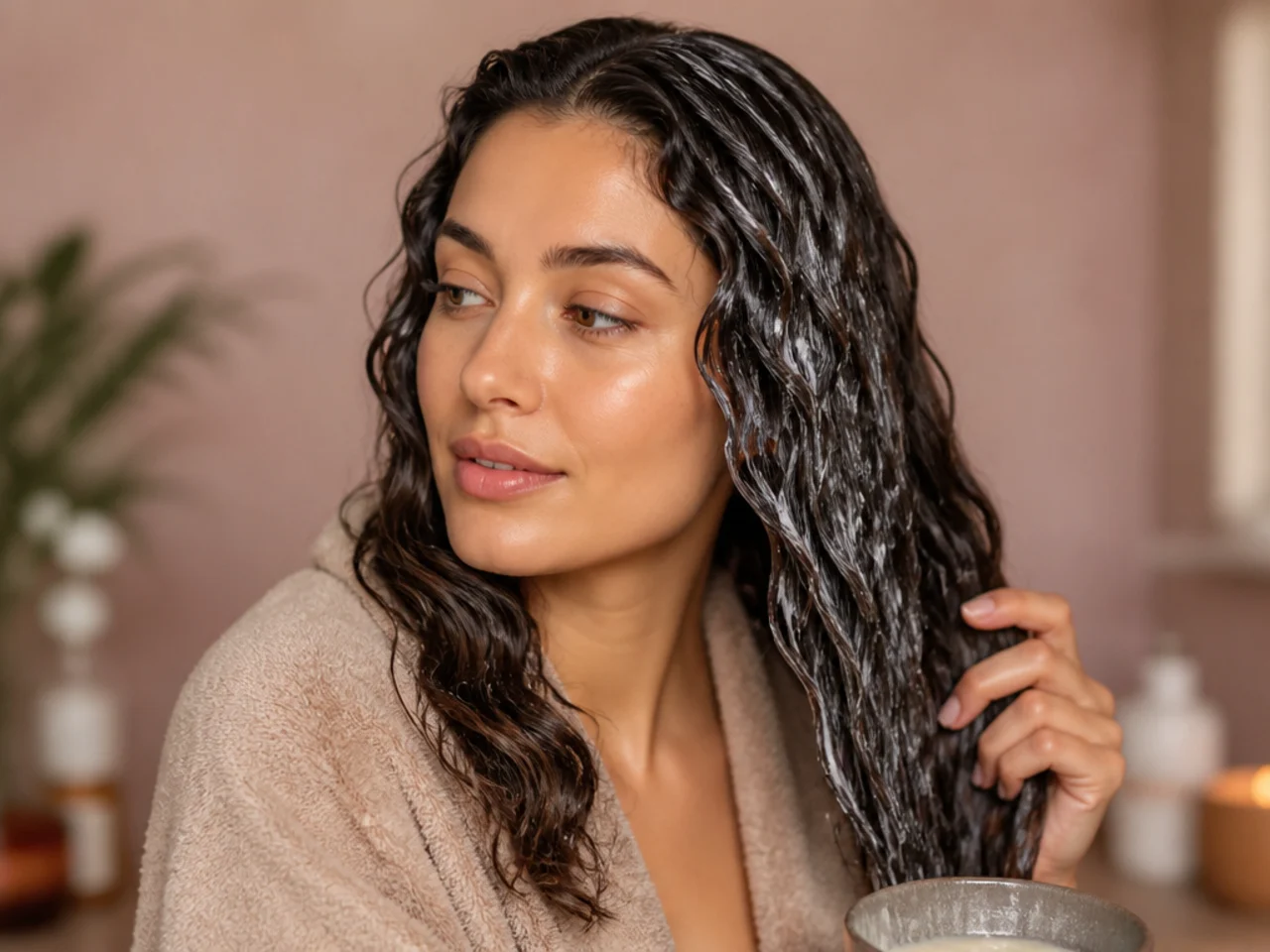 A weekly deep conditioning treatment