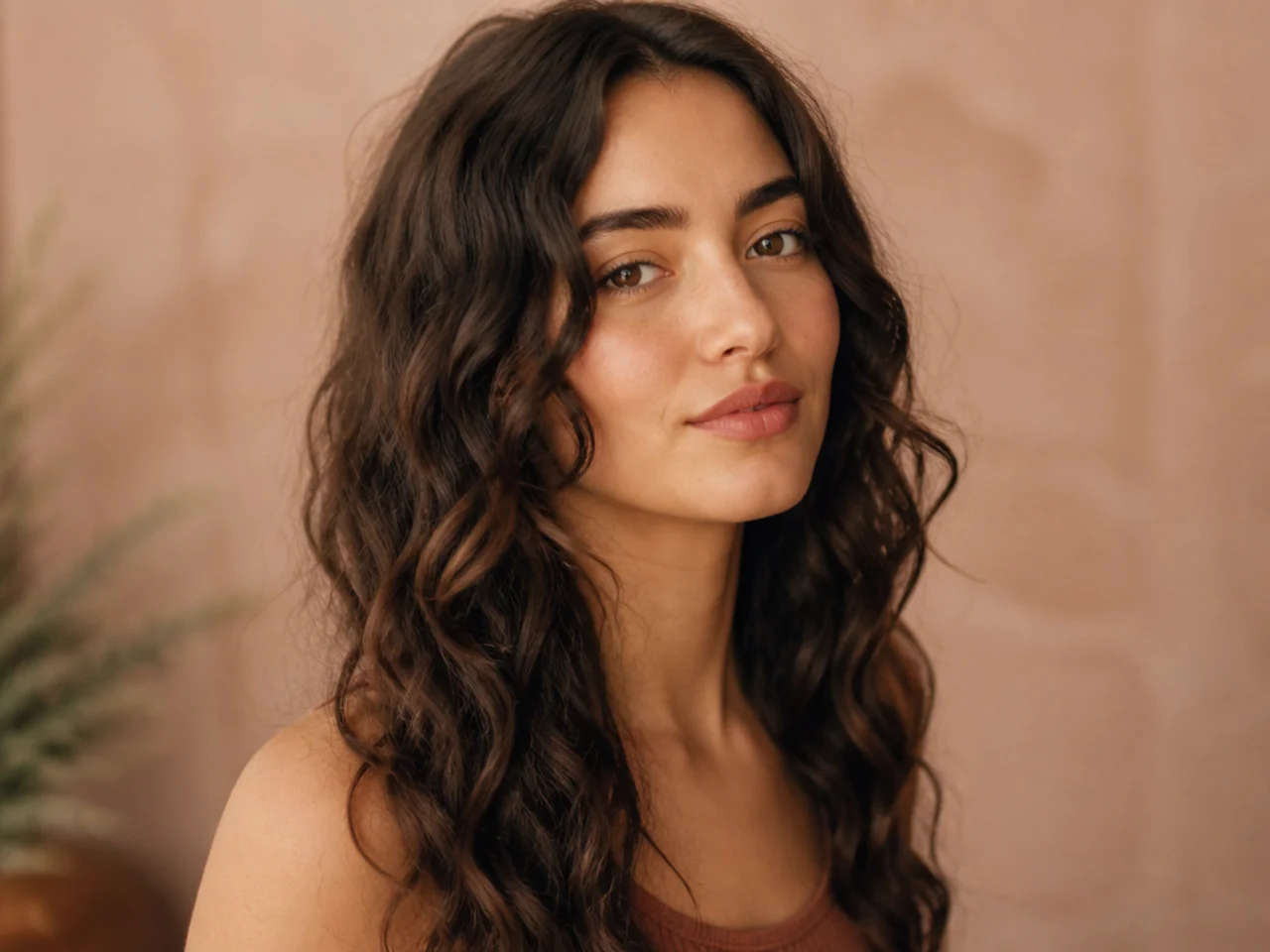 Waves from an overnight plait on 2A hair