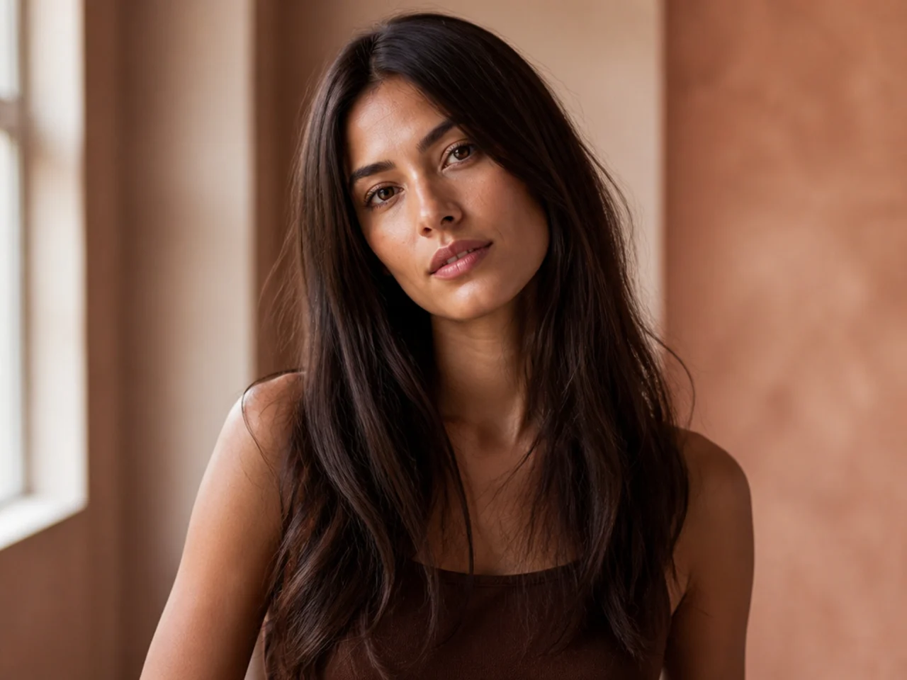 2A hair that reads as straight when weighed down