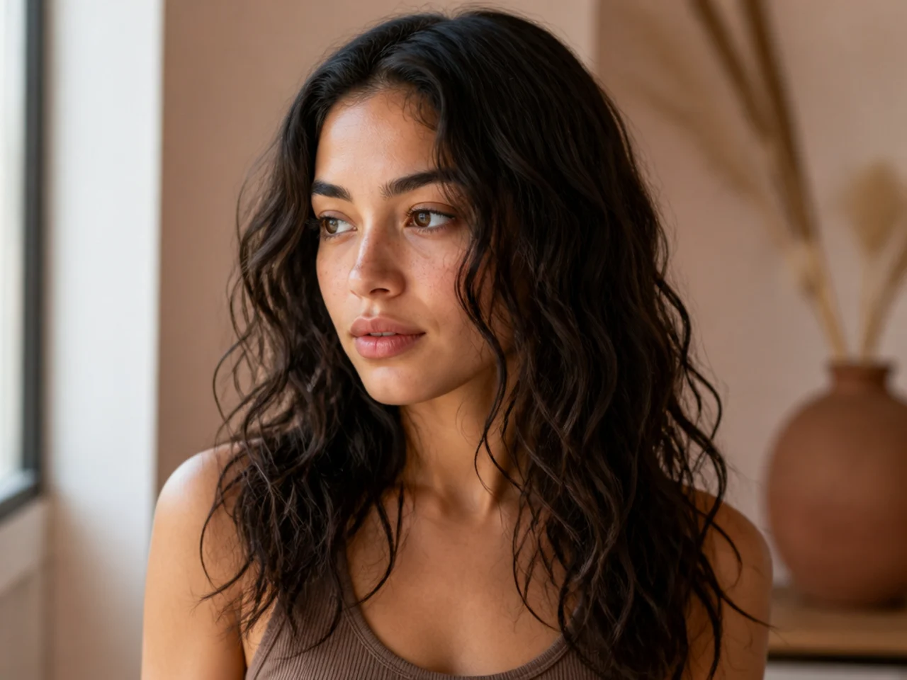 2A hair air-drying undisturbed