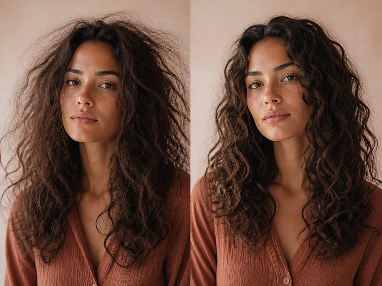 Frizz compared between routines
