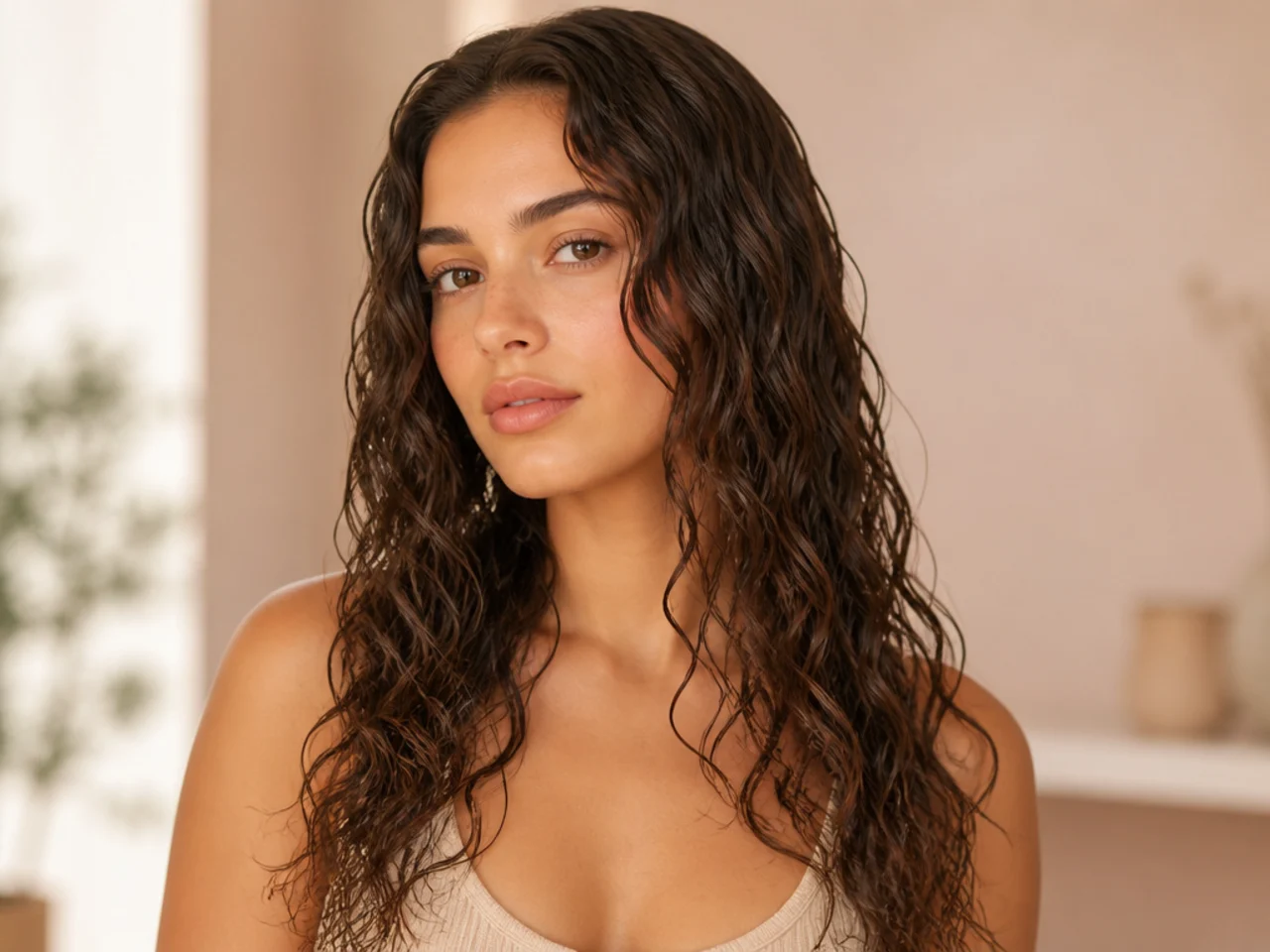 A light gel applied over leave-in