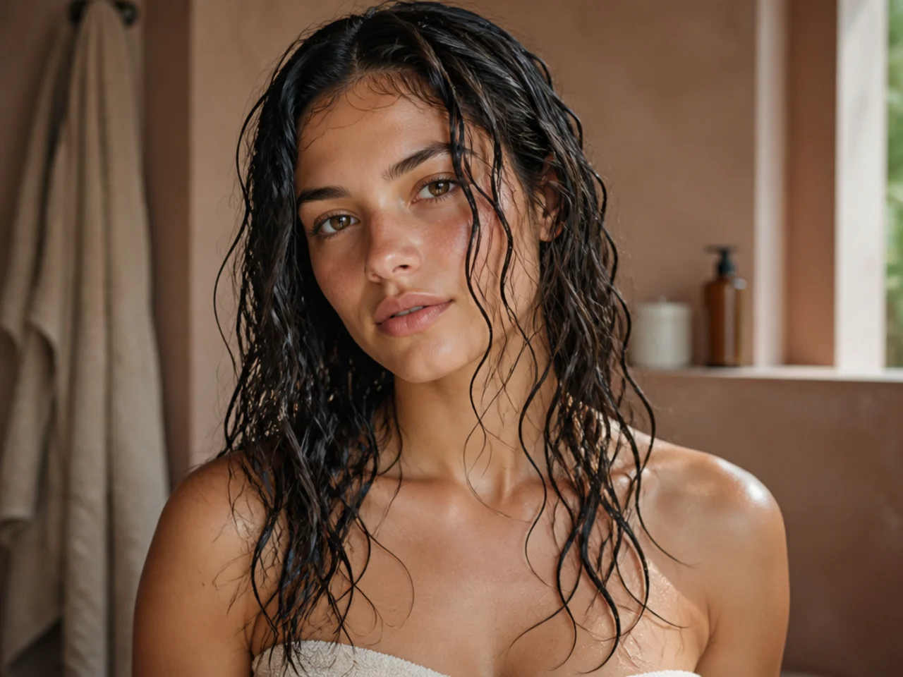 Hair left soaking wet after the shower