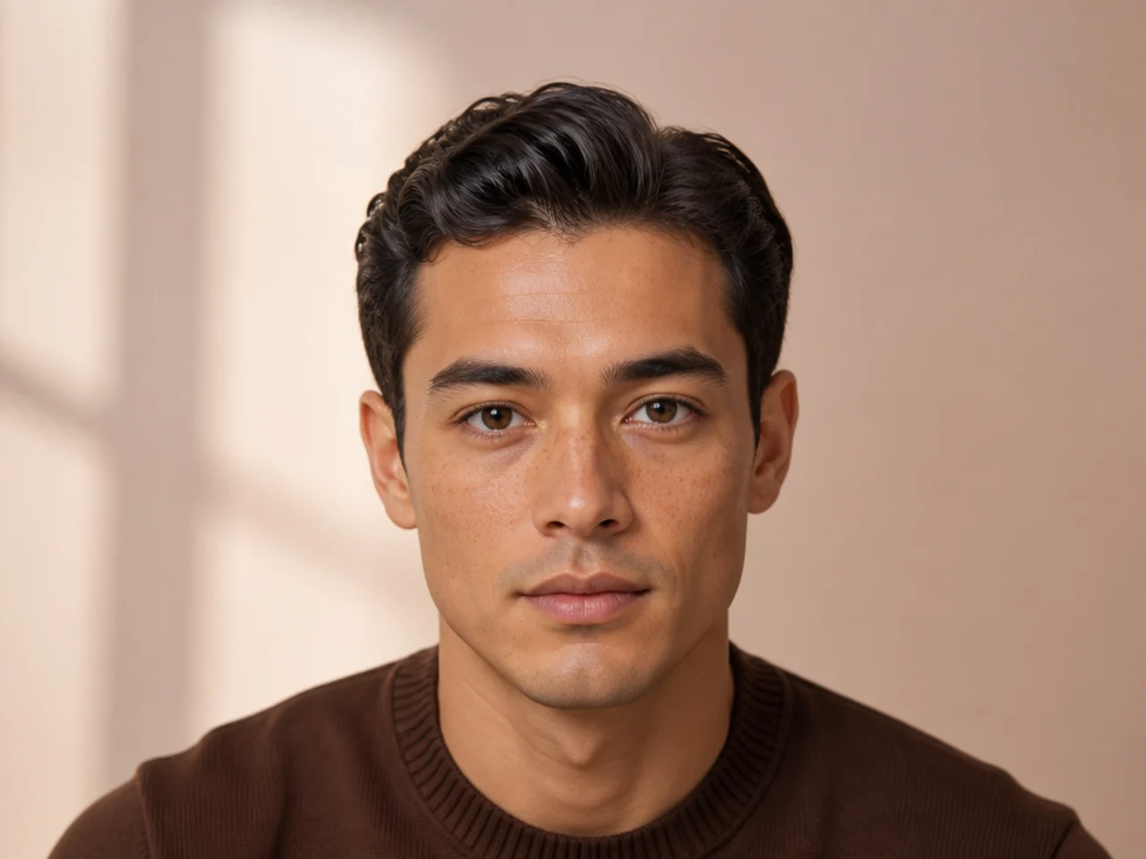 A wavy ivy league combed dry with a closed part