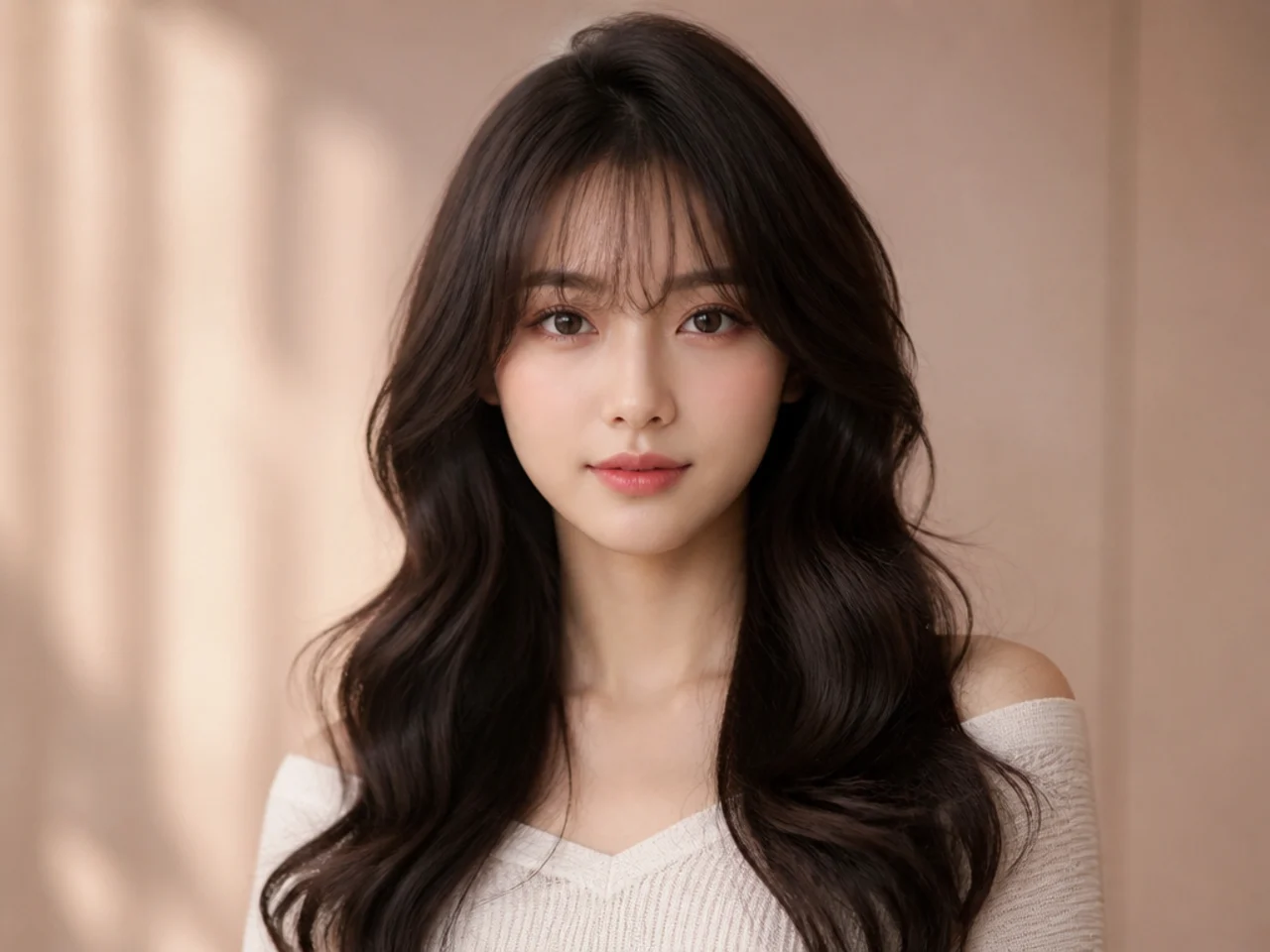A body wave with see-through bangs