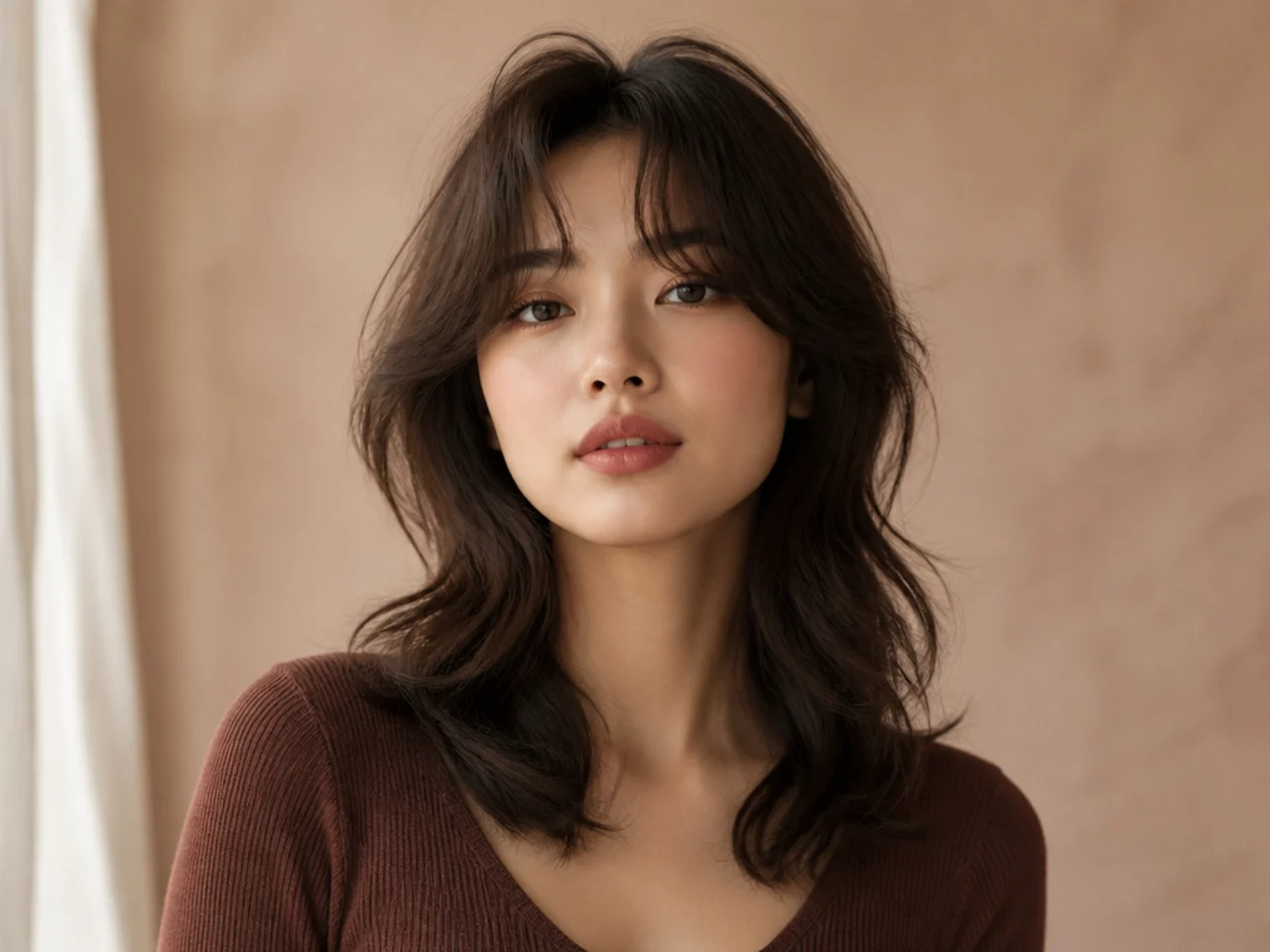 A wolf cut with a body wave