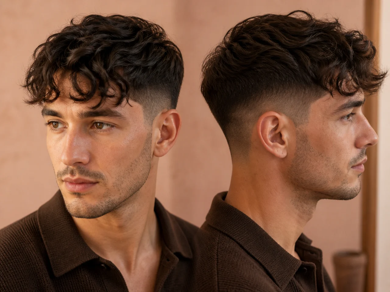 A wavy fringe long enough to show two bends