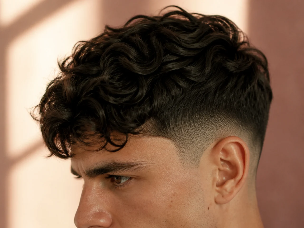Longer wavy hair where the wave forms the silhouette