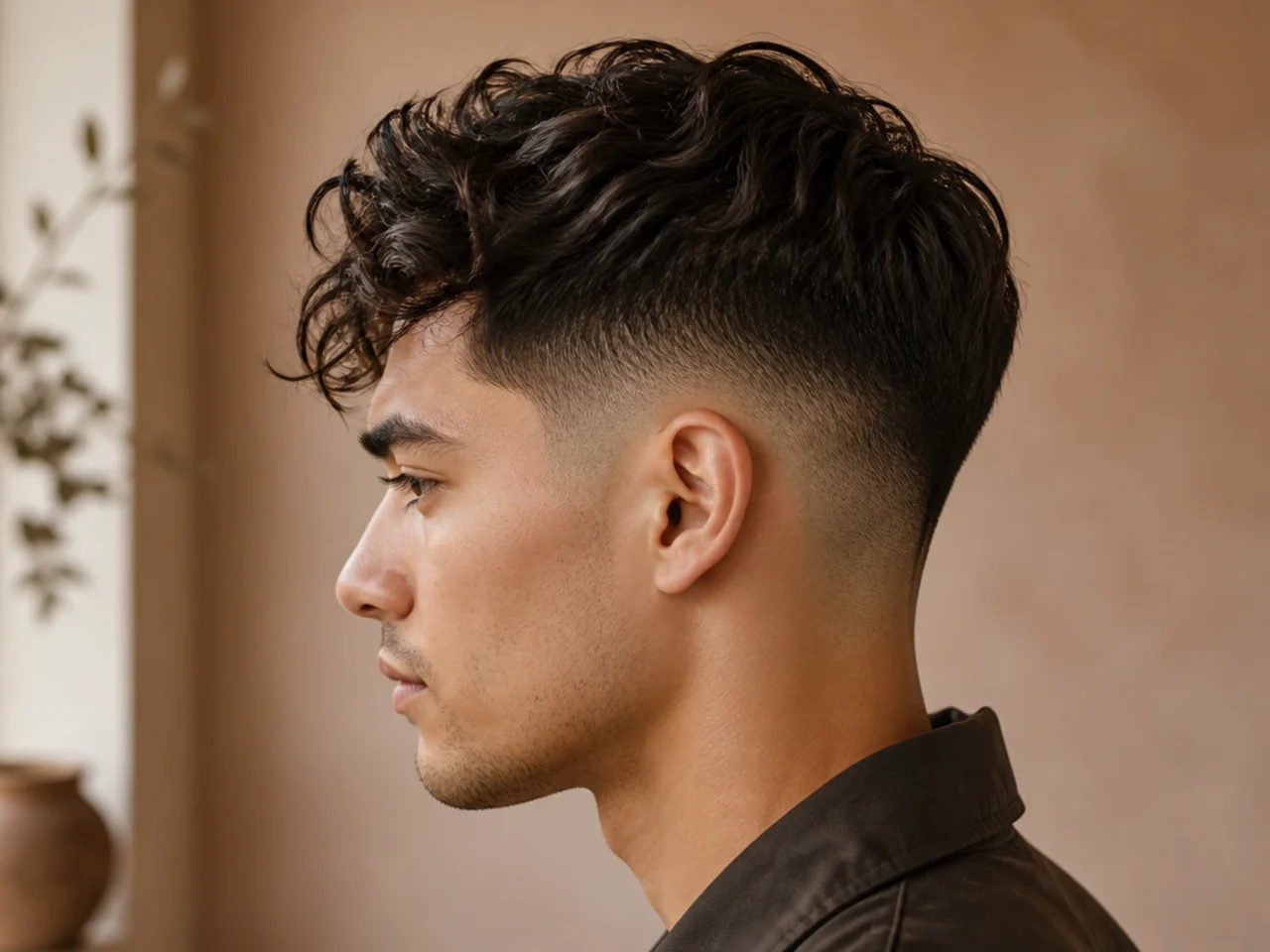 Longer wavy top with shortened sides