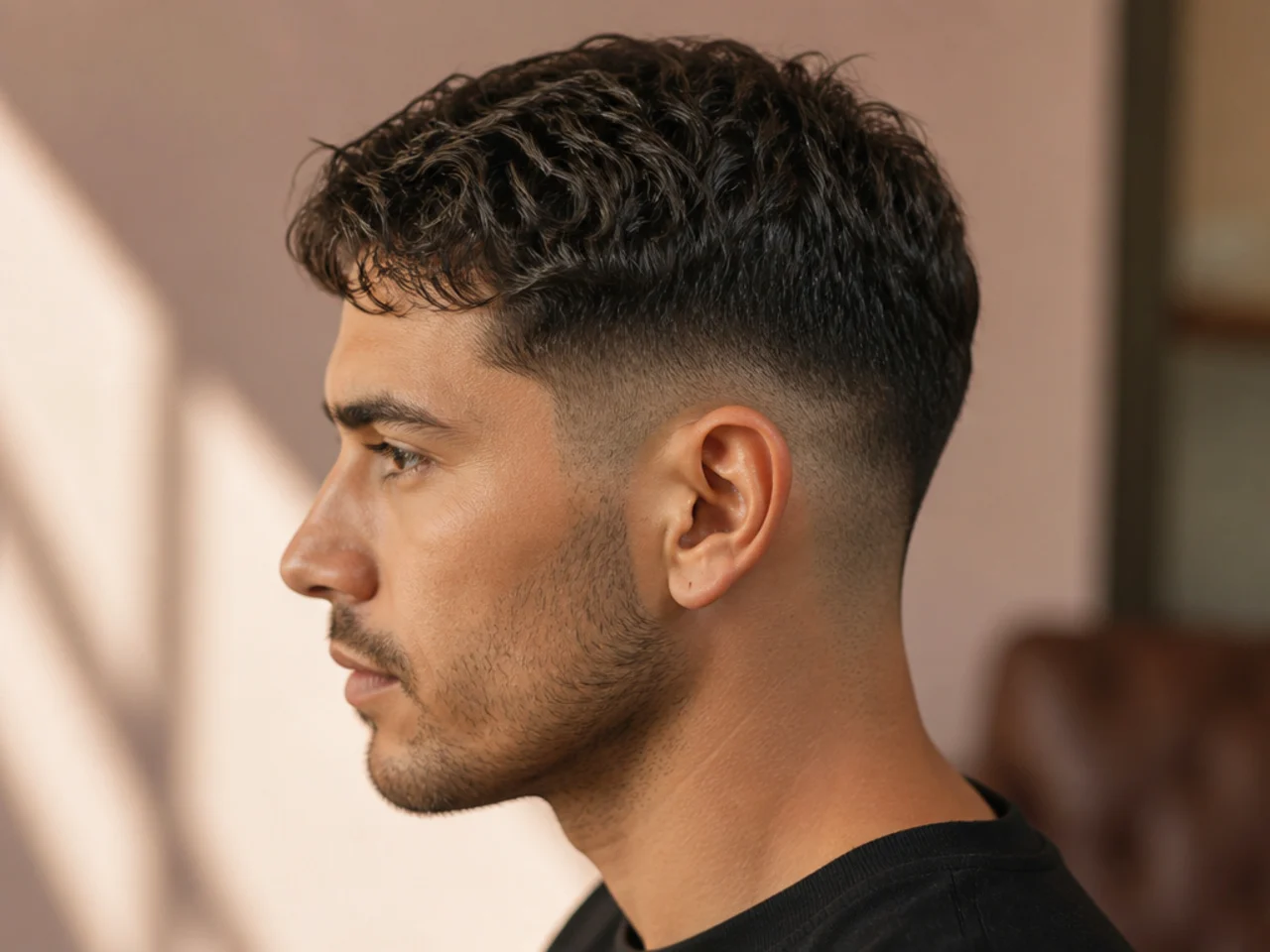 Wavy hair drying and the bend beginning to appear