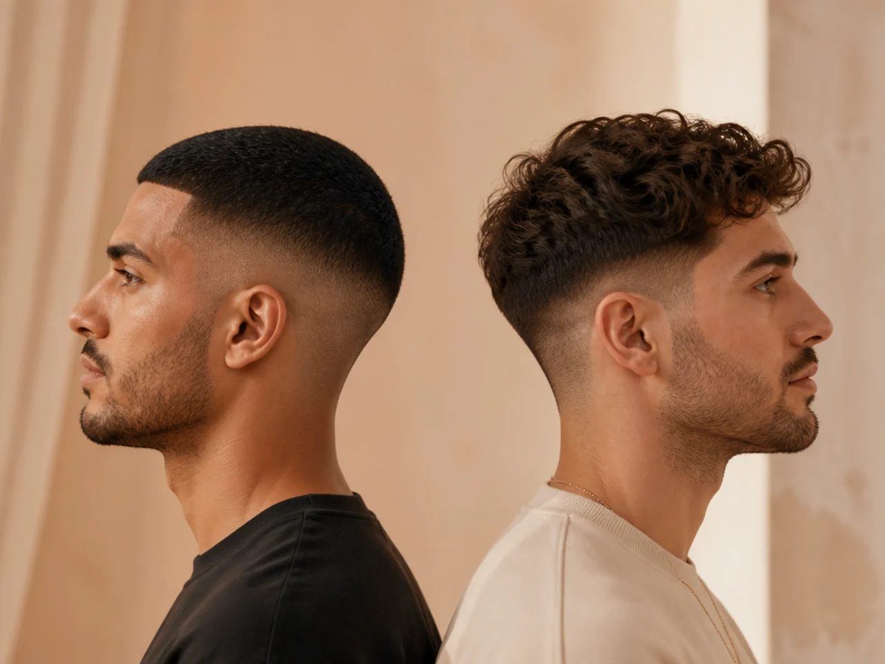 Wavy hair shown at two lengths, one below and one above the wave threshold