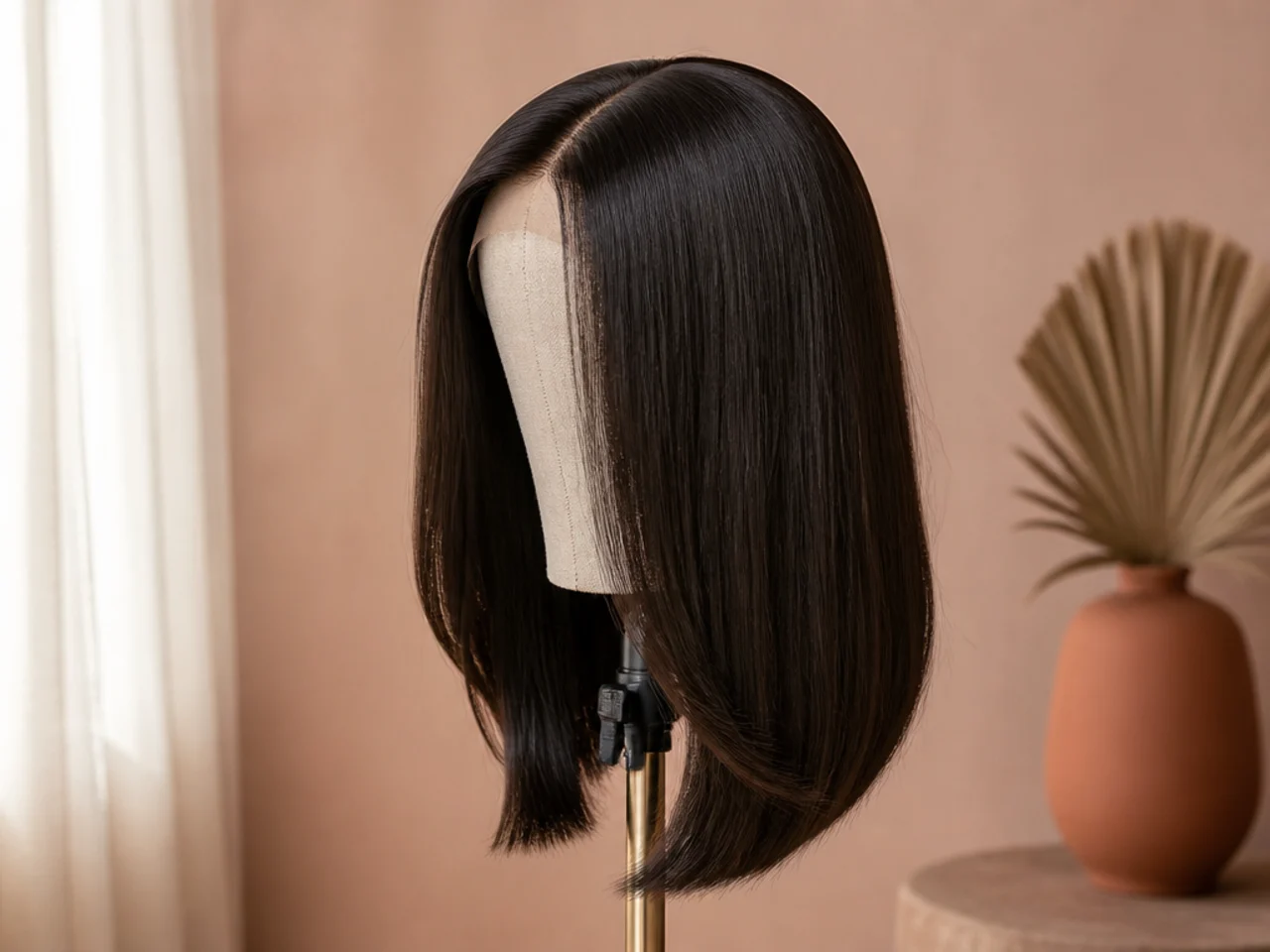 A style set on a wig stand