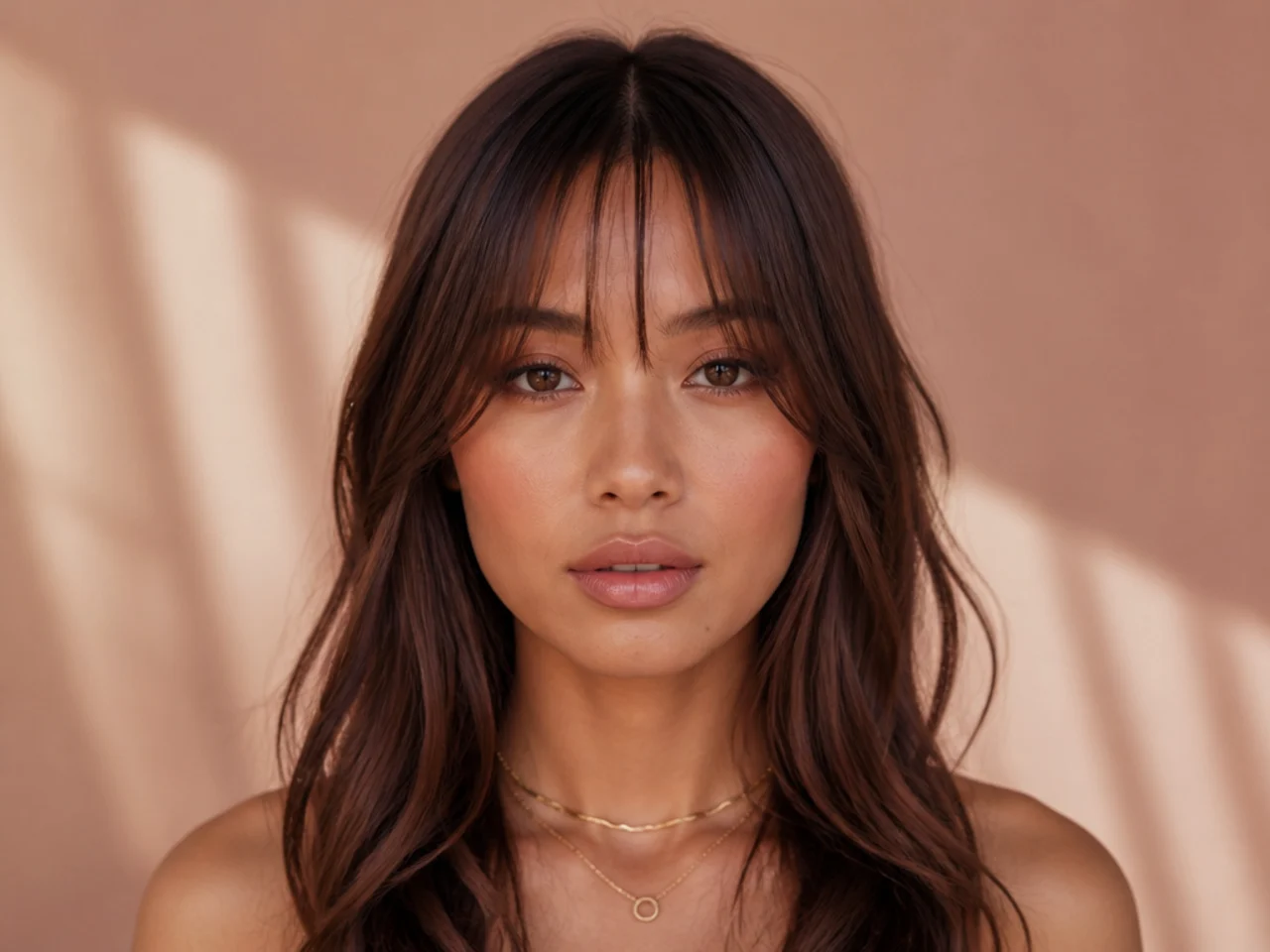 A wispy fringe with heavier outer corners