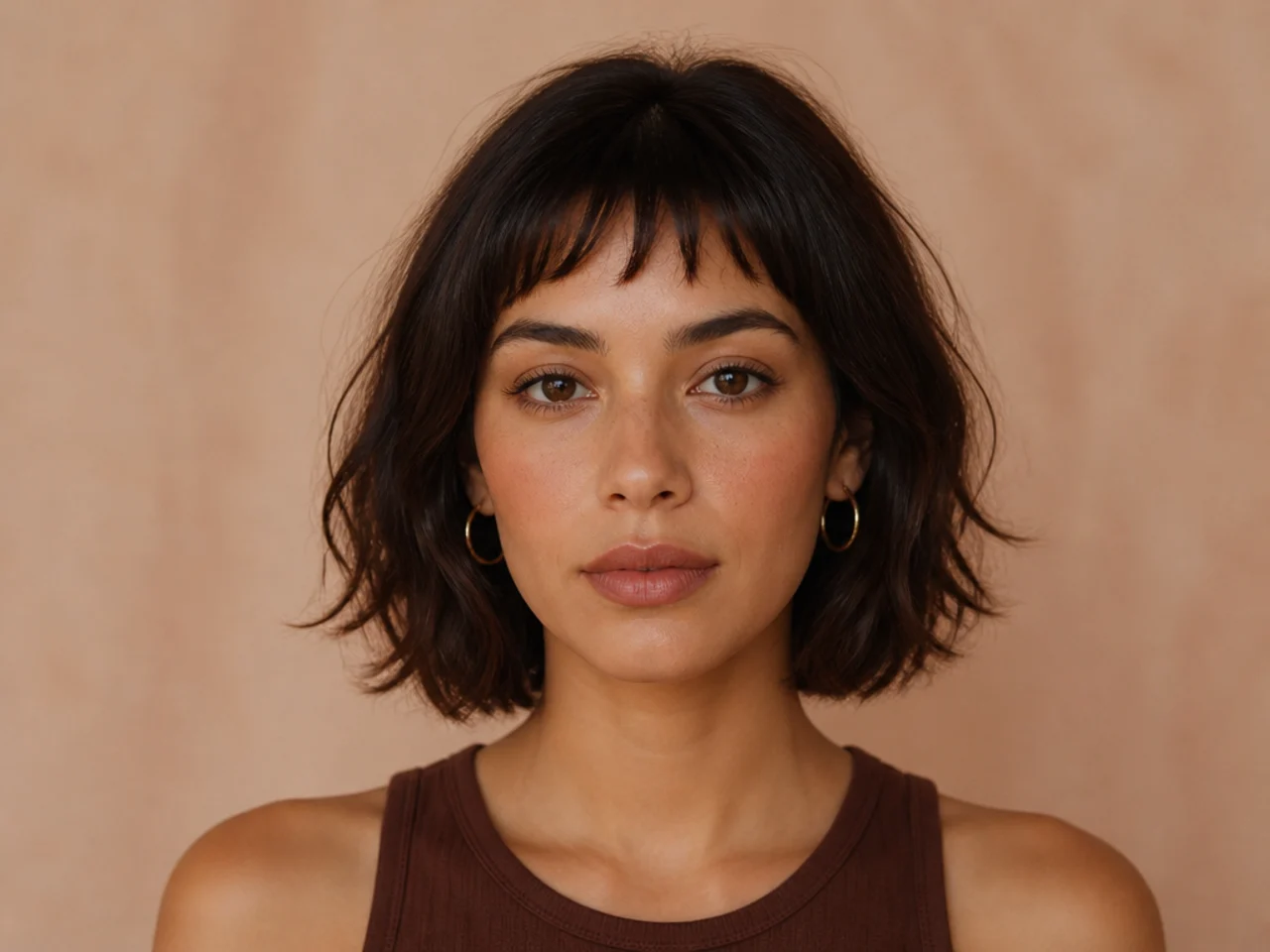 A short micro wispy fringe