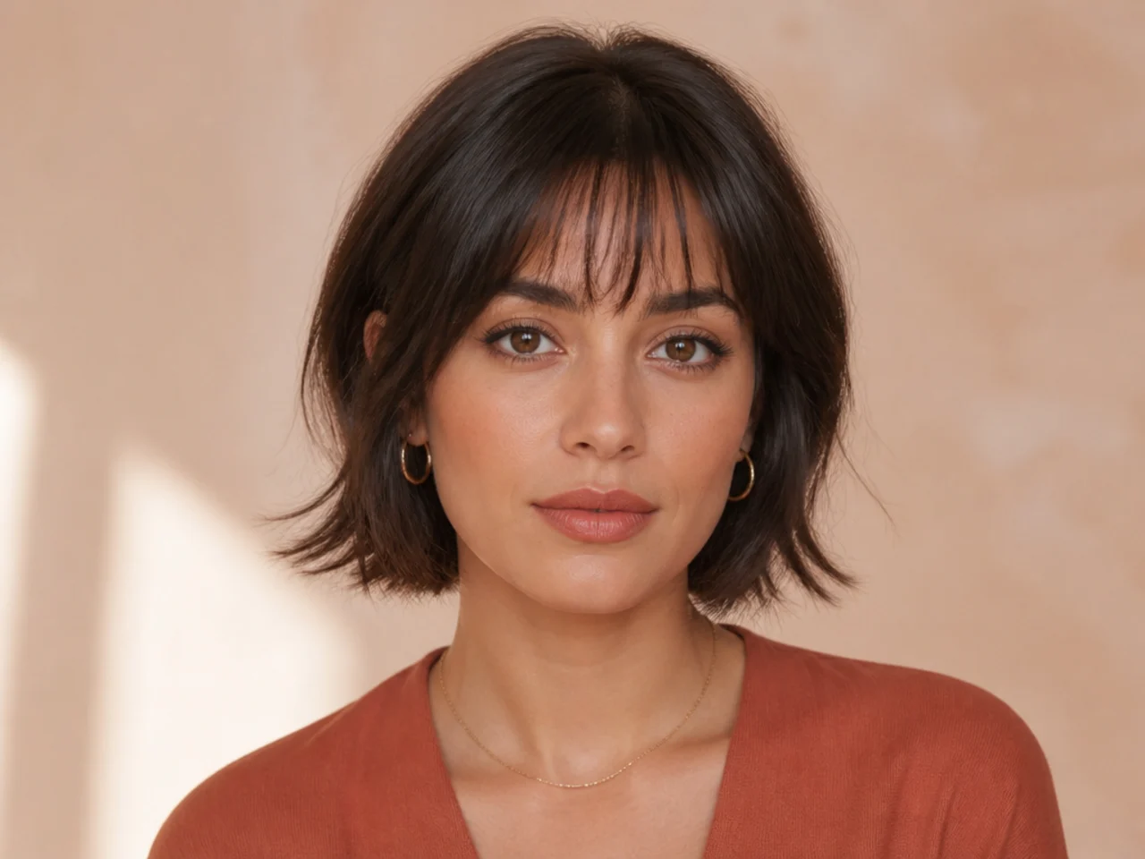 A wispy fringe worn with a bob